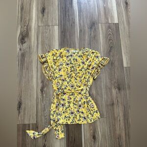 Max Studio womens floral blouse size small